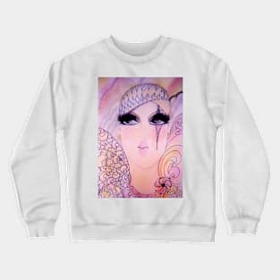 PIERROT CLOWN CIRCUS HARLEQUIN CABARET PERFORMER DECO DESIGN ART POSTER Crewneck Sweatshirt